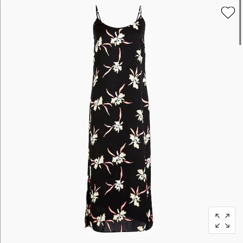 J.Crew Slip Dress - Orchid Print Mid-Length Midi Size Small